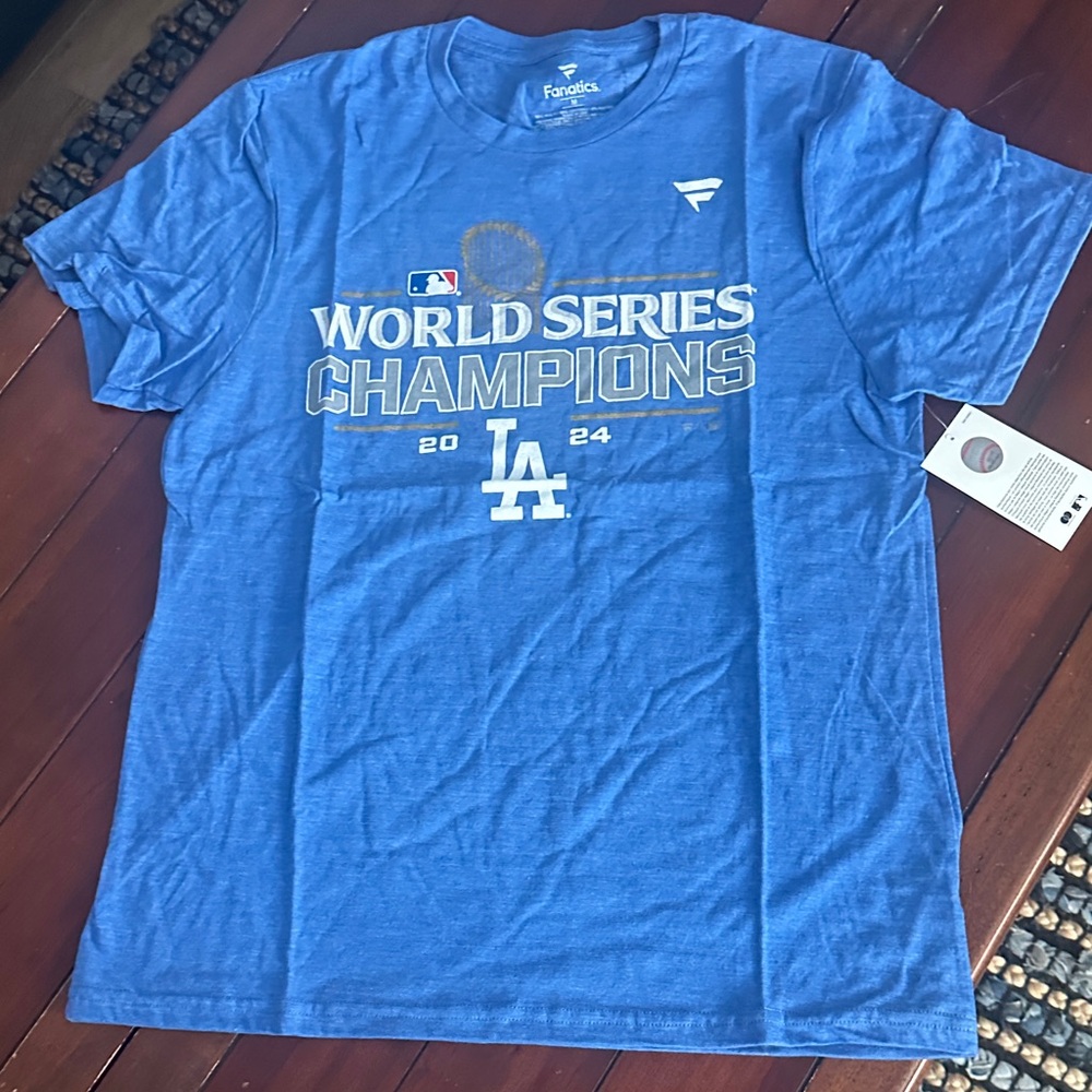 Fanatics Royal Blue LA Dodgers World Series Champions Tee